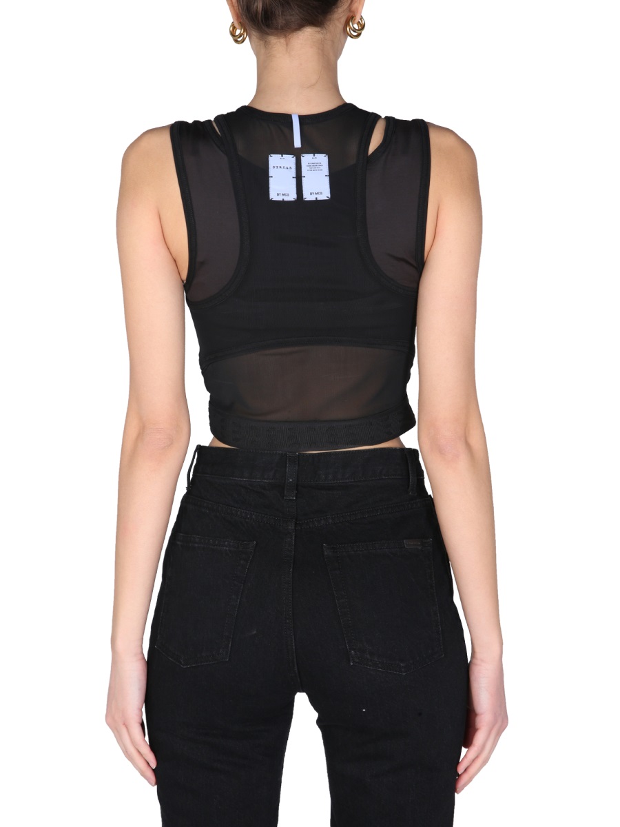 Alexander McQueen "Panelled Sport" Top Zwart