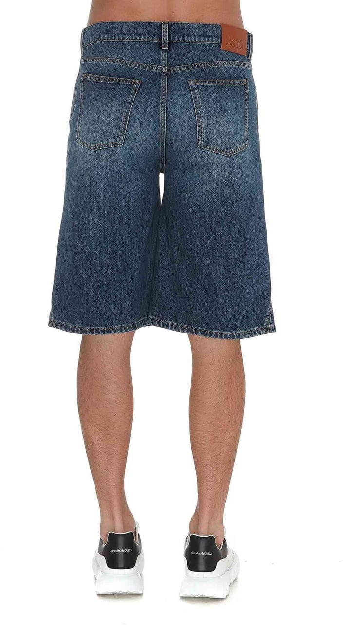 Alexander McQueen Alexander McQueen Denim Shorts Blauw