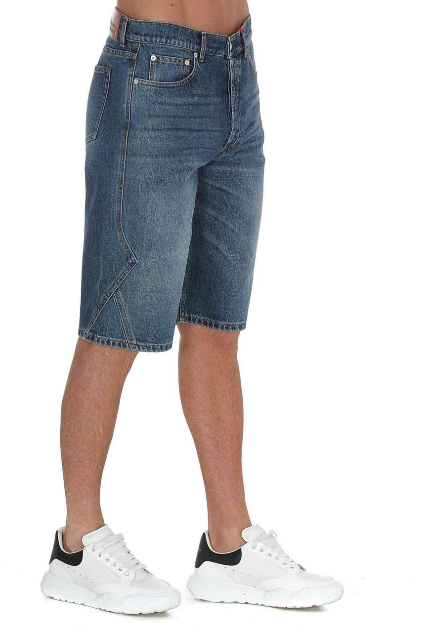 Alexander McQueen Alexander McQueen Denim Shorts Blauw