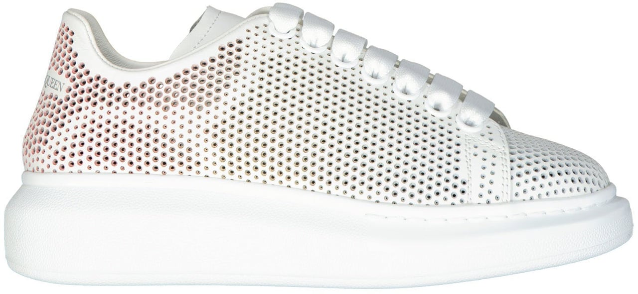 Alexander McQueen Alexander McQueen Oversized Dotted Cut-Out Sneakers Wit
