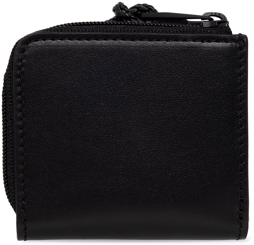 Alexander McQueen Graffiti Logo Coin Wallet Zwart