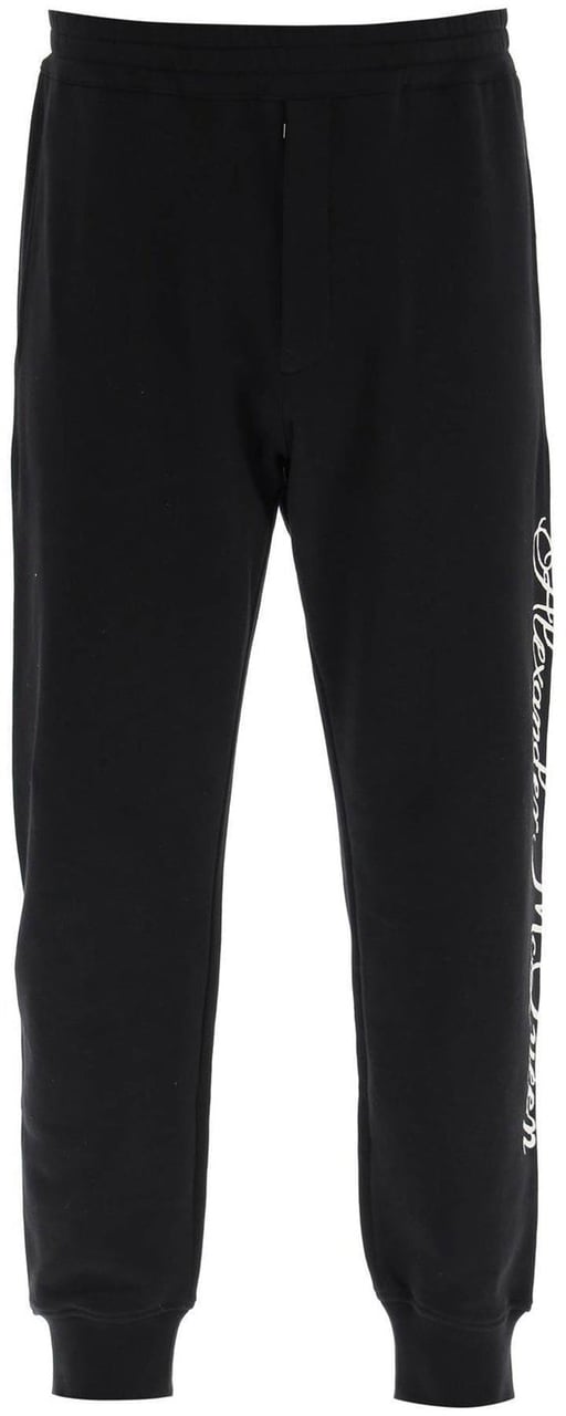 Alexander McQueen Alexander Mcqueen Logo Cotton Pants Zwart