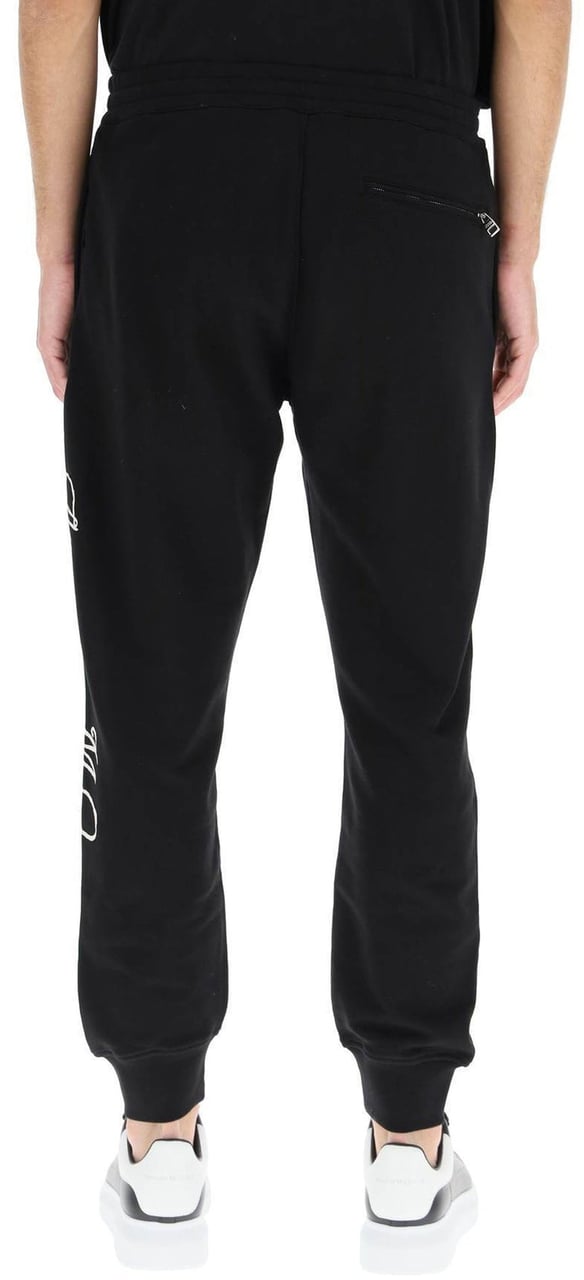 Alexander Mcqueen Logo Cotton Pants Zwart