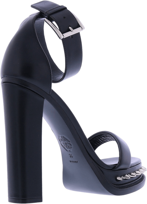 Alexander McQueen Dames Sandal Leather Stud Zwart