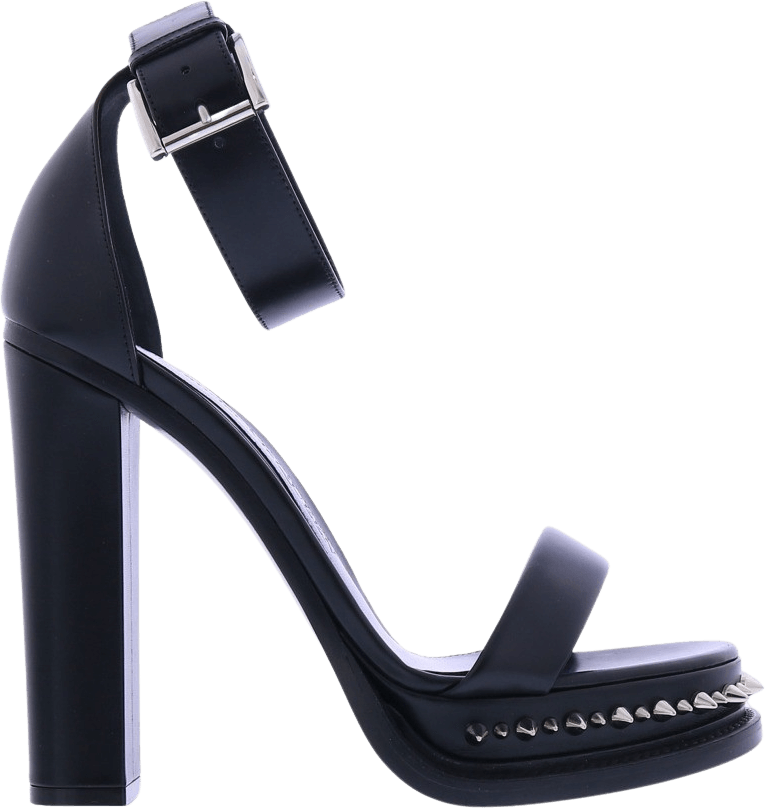 Alexander McQueen Dames Sandal Leather Stud Zwart