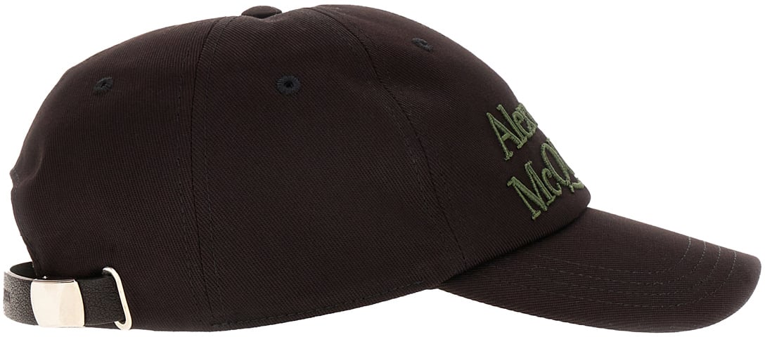 Alexander McQueen Alexander McQueen Black cotton baseball cap Zwart