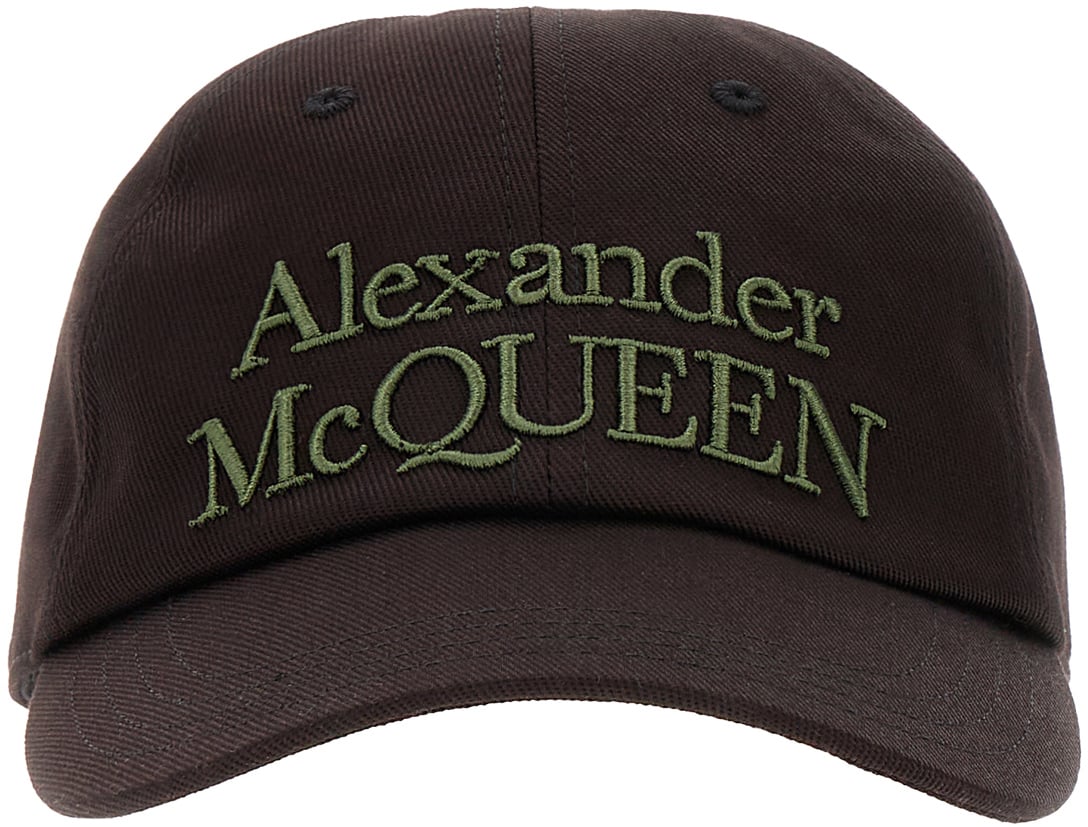 Alexander McQueen Alexander McQueen Black cotton baseball cap Zwart