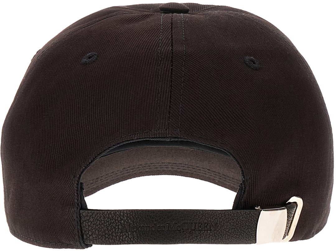 Alexander McQueen Alexander McQueen Black cotton baseball cap Zwart
