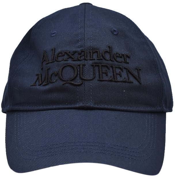 Alexander McQueen Hat Blue Blauw