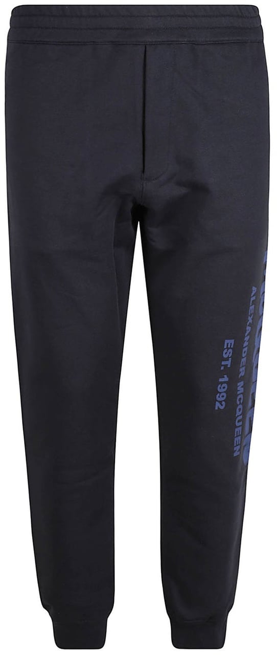 Alexander McQueen Alexander Mcqueen Cotton Logo Sweatpants Blauw