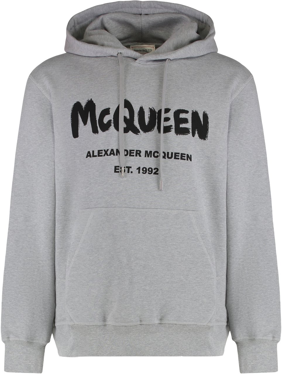 Alexander McQueen Cotton hoodie Zwart