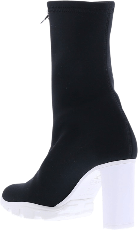 Alexander McQueen Dames H.Boot Fabri.S.Rubb. Scuba Sof Zwart