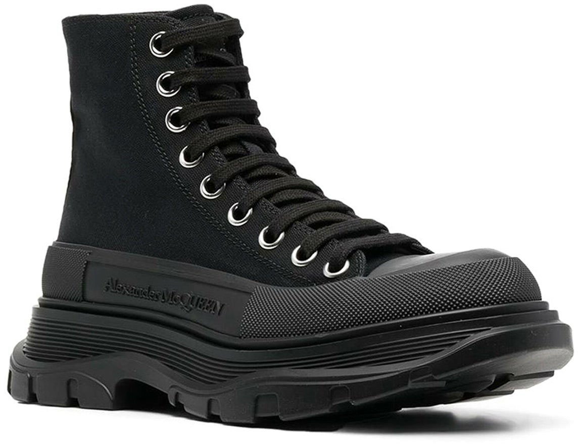 Alexander McQueen Alexander McQueen Tread Slick High-Top Sneakers Zwart