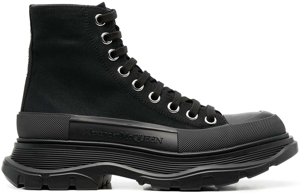 Alexander McQueen Alexander McQueen Tread Slick High-Top Sneakers Zwart