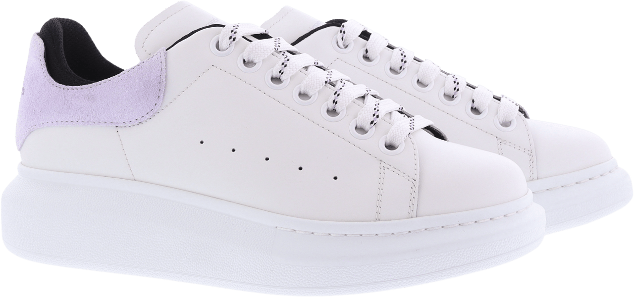 Alexander McQueen Dames Oversized Sneaker Wit/Lila Wit