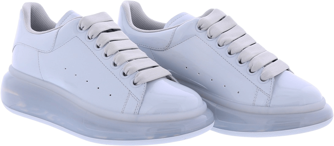 Alexander McQueen Dames Oversized Sneaker Transp Gris Grijs
