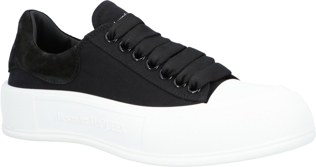 Alexander McQueen Plimsoll In Black Wit