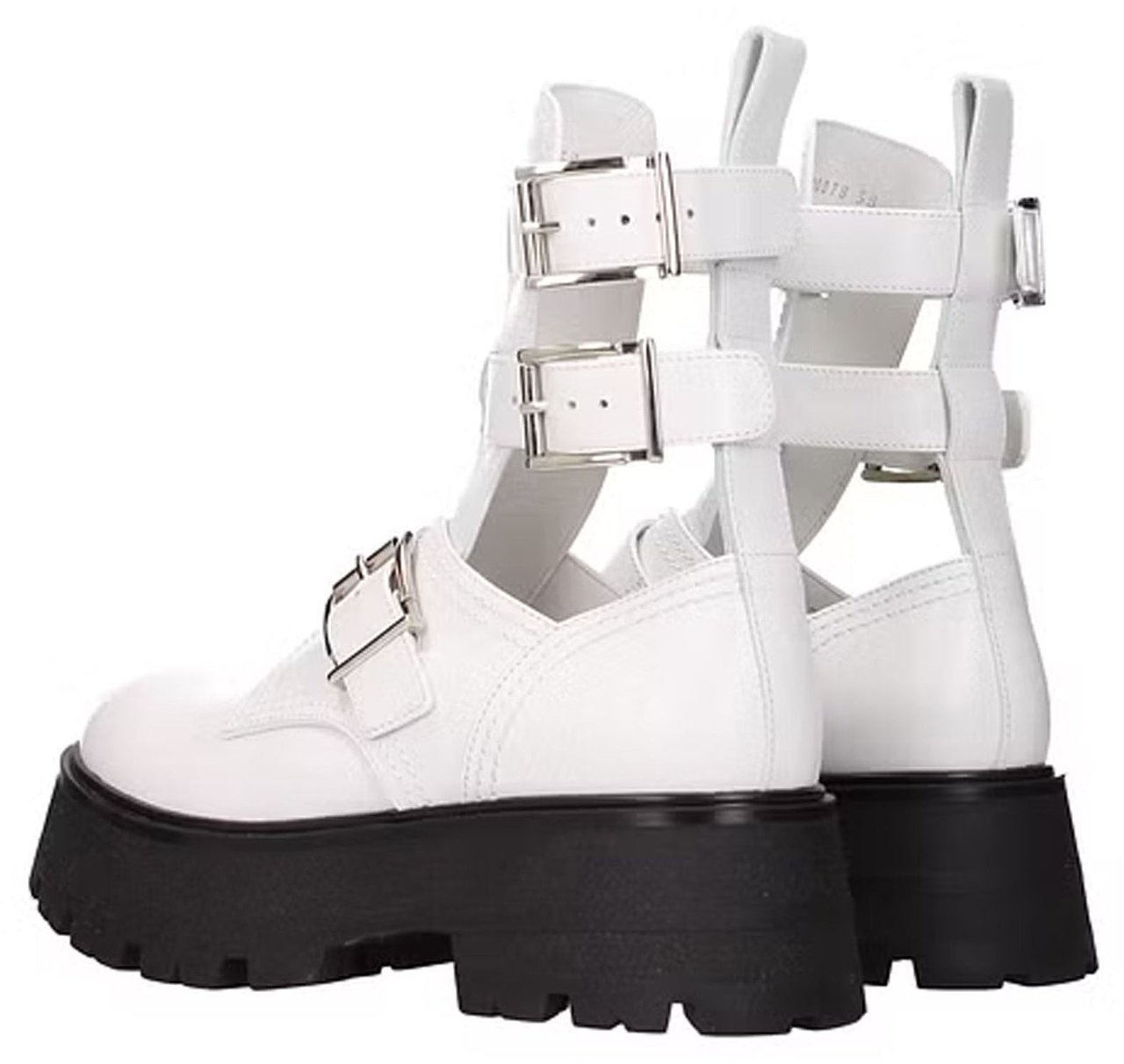 Alexander McQueen Alexander Mcqueen Leather Ankle Boots Wit