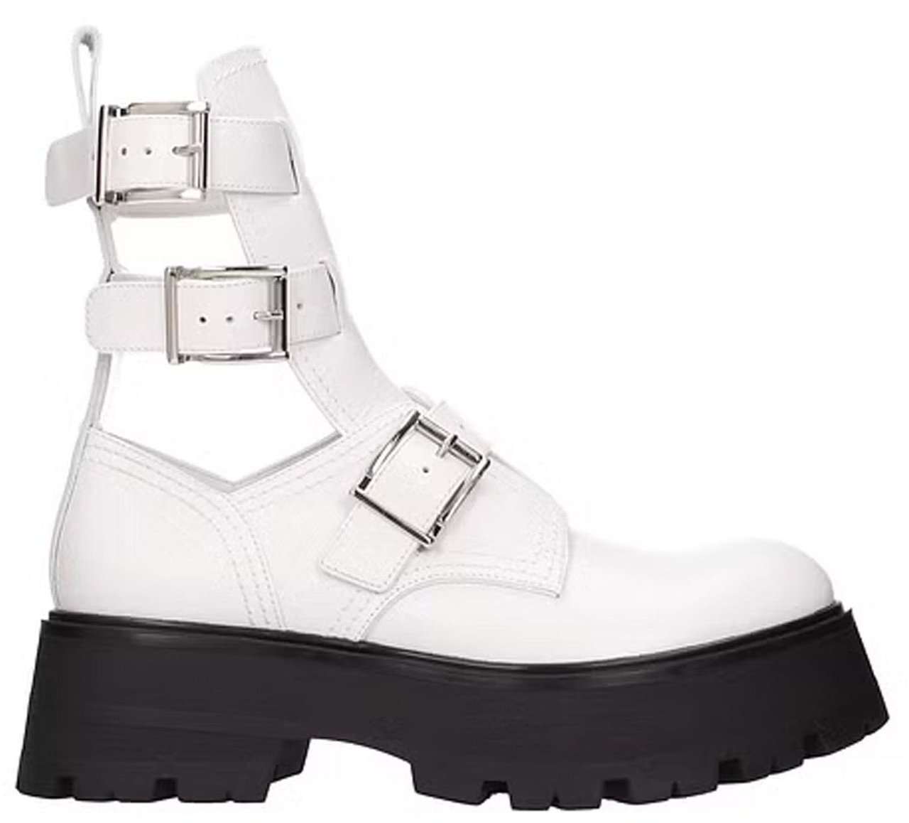 Alexander McQueen Alexander Mcqueen Leather Ankle Boots Wit