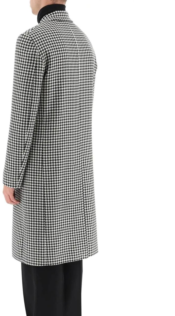Alexander McQueen Pied-De-Poule Wool Coat Zwart