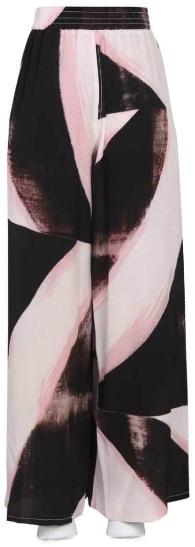 Alexander McQueen Brushstroke Graphic Pants Zwart