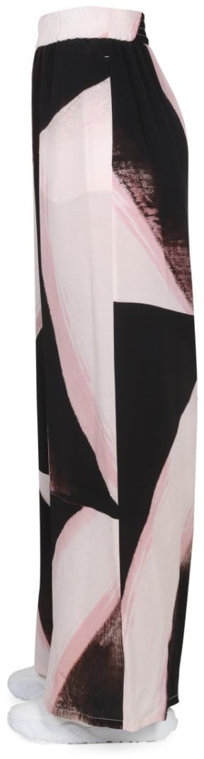 Alexander McQueen Brushstroke Graphic Pants Zwart