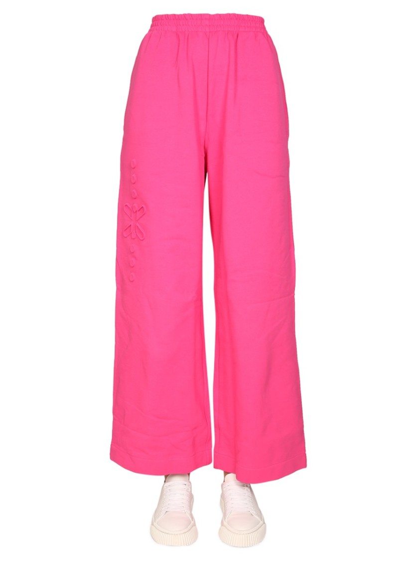 Alexander McQueen Wide Leg Jogging Pants Roze