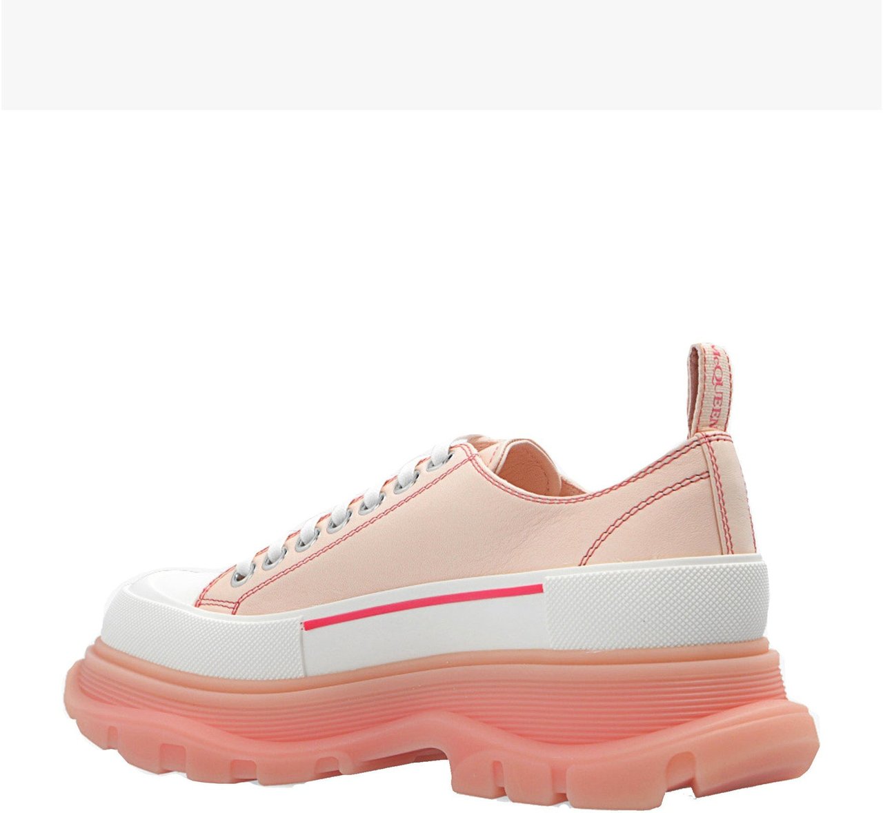 Alexander McQueen Alexander Mcqueen Tread Slik Leather Sneakers Roze