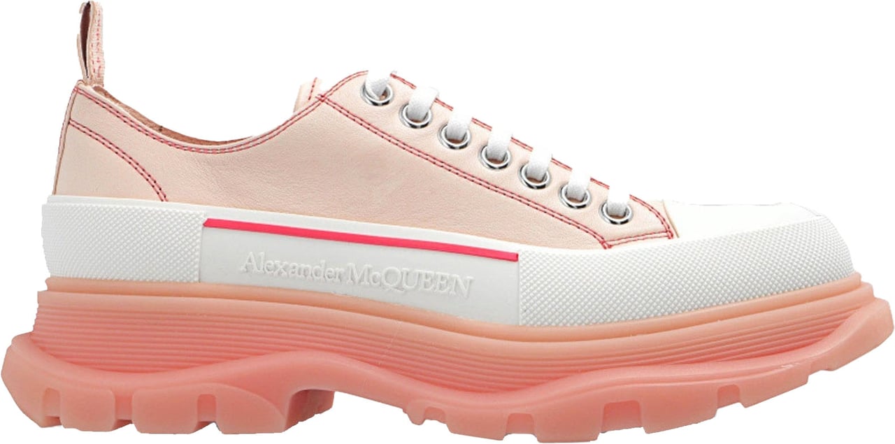 Alexander McQueen Alexander Mcqueen Tread Slik Leather Sneakers Roze