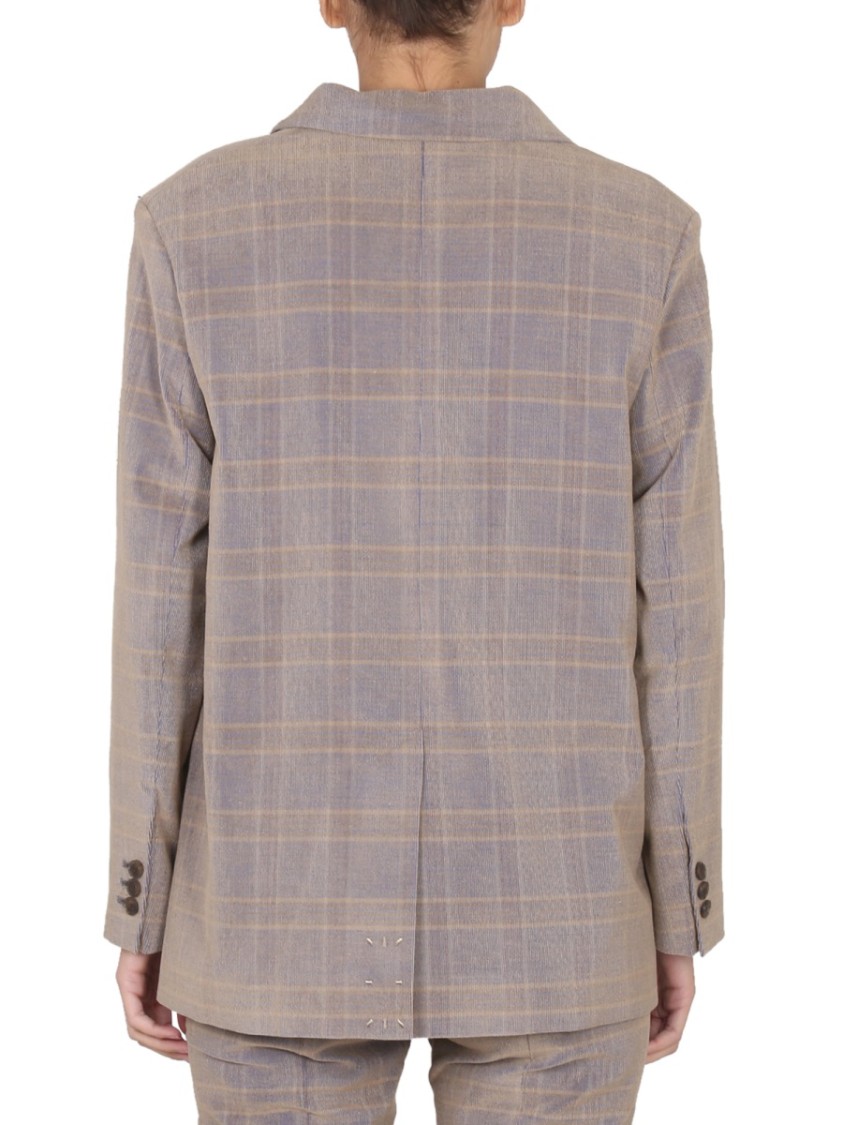 Alexander McQueen Double-Breasted Oversized Blazer With Mirror Lapels Grijs