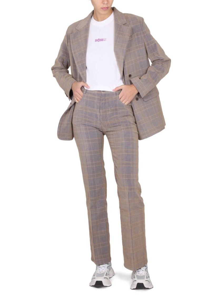 Alexander McQueen Tailored High-Waist Straight Leg Pants Grijs