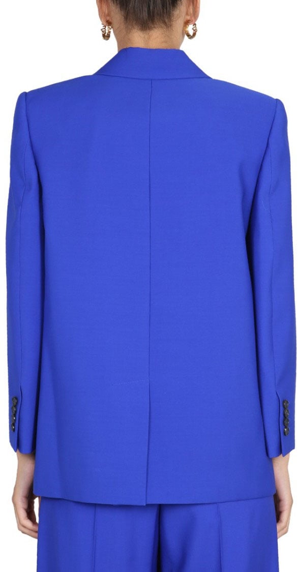 Alexander McQueen Structured Double-Breasted Jacket Blauw