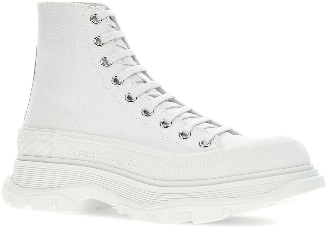 Alexander McQueen Alexander McQueen White canvas Tread Slick sneakers Wit