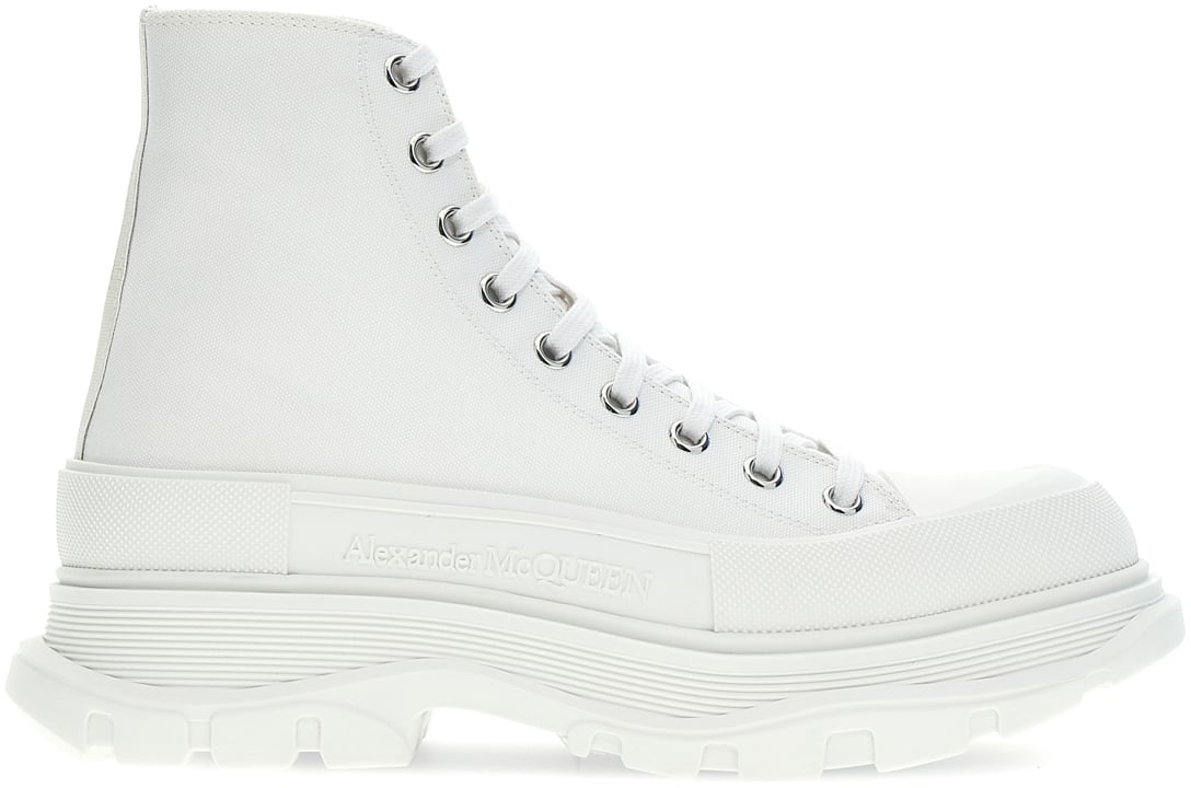 Alexander McQueen Alexander McQueen White canvas Tread Slick sneakers Wit