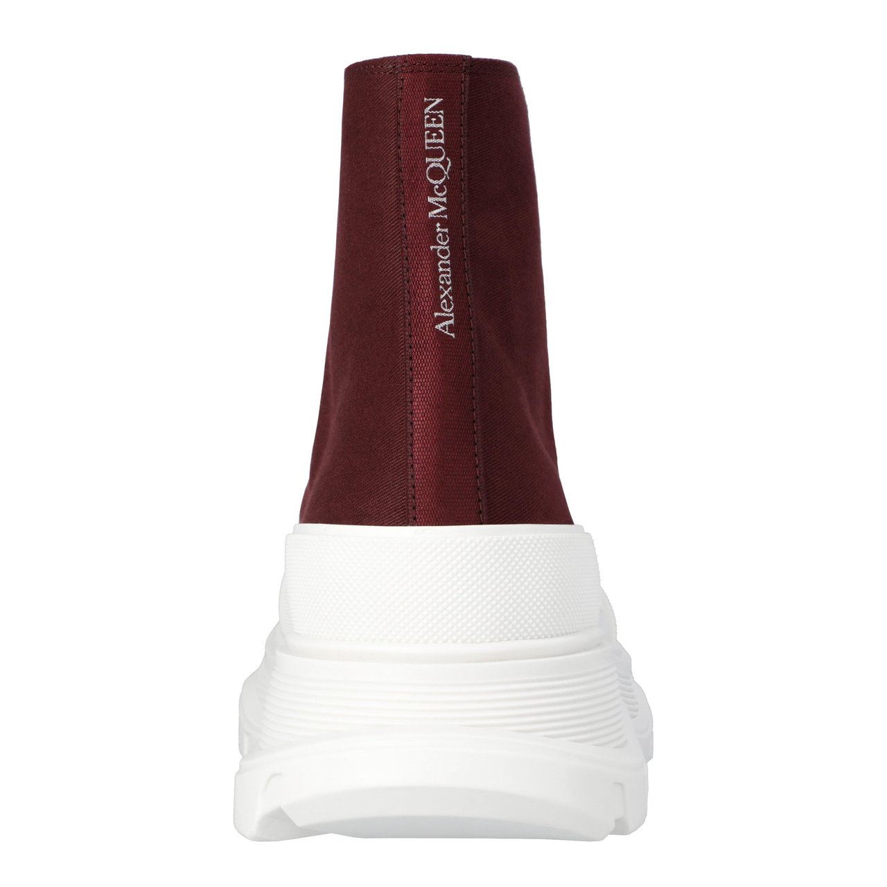Alexander McQueen Tread Slick Boots 'Burgundy White' Wit