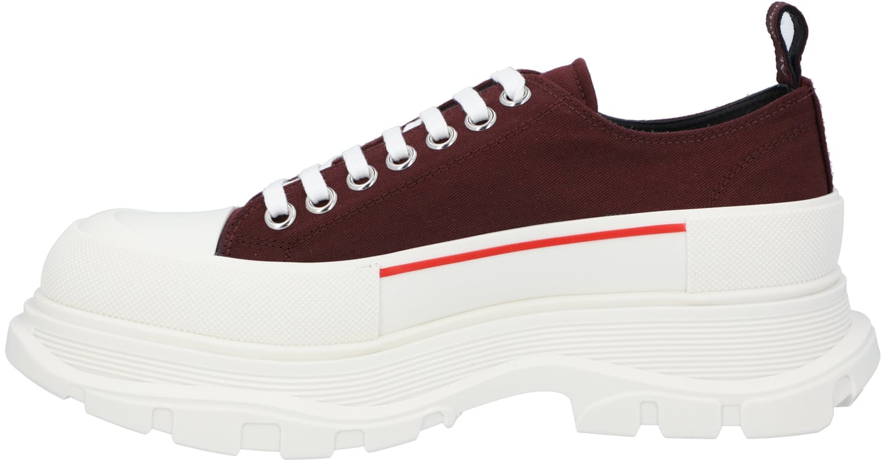 Alexander McQueen Tread Sneaker 'Burgundy White' Wit