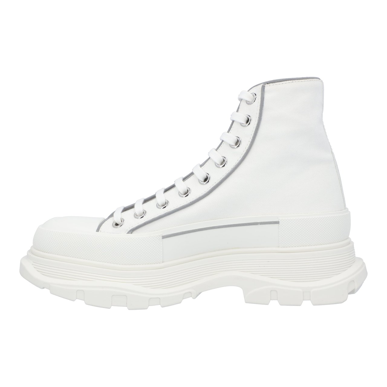Alexander McQueen Tread Slick Boots 'White Grey' Wit