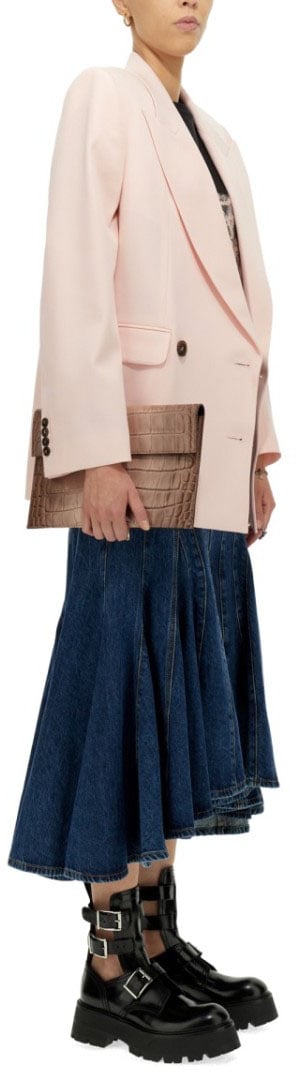 Alexander McQueen Double-Breasted Jacket Neutraal