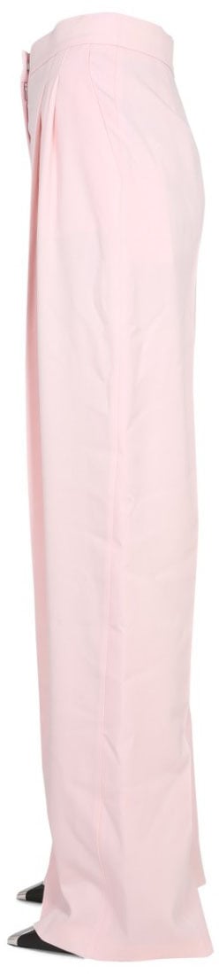 Alexander McQueen Wide-Leg Pants With Concealed Front Closure Neutraal