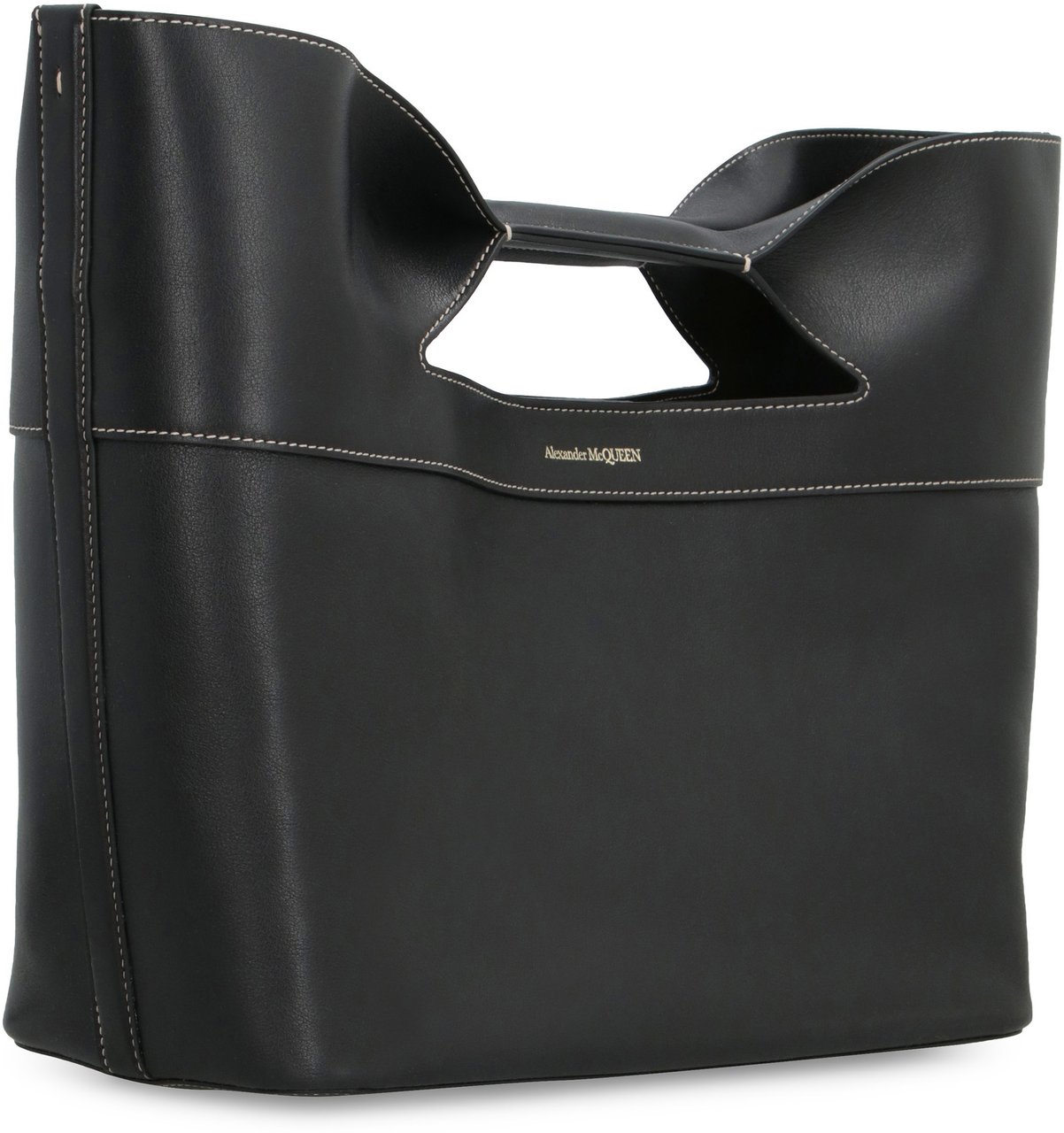 Alexander McQueen The Bow leather bag Zwart