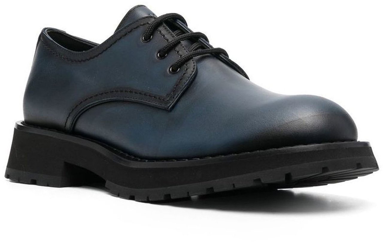 Alexander McQueen Alexander McQueen Leather Derbies Blauw