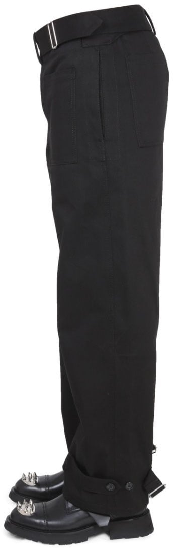 Alexander McQueen Relaxed Fit Black Cargo Pants Zwart