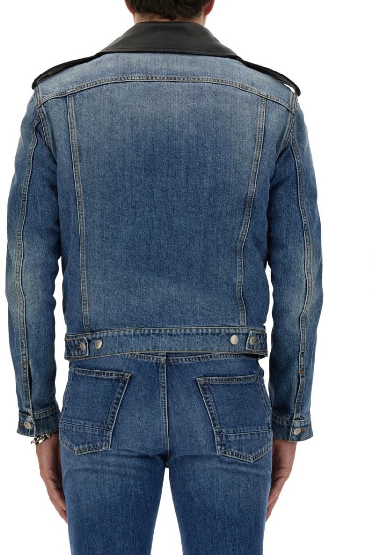 Alexander McQueen Combo Biker Jacket Zwart