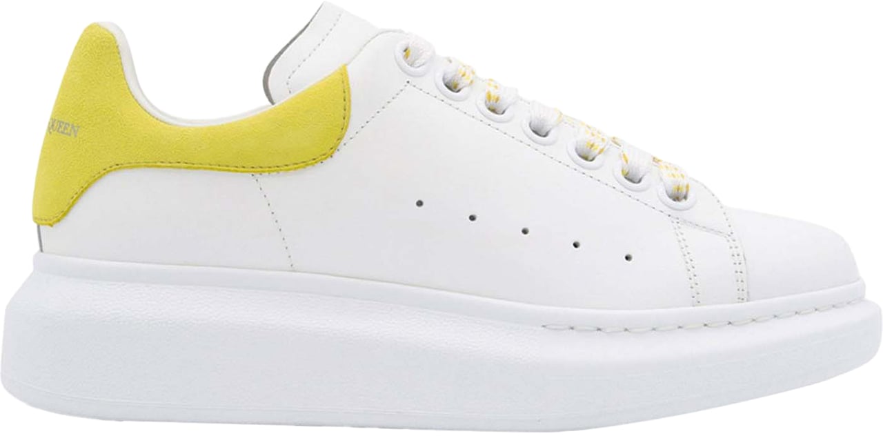 Alexander McQueen Alexander McQueen Leather Oversized Sneakers Wit