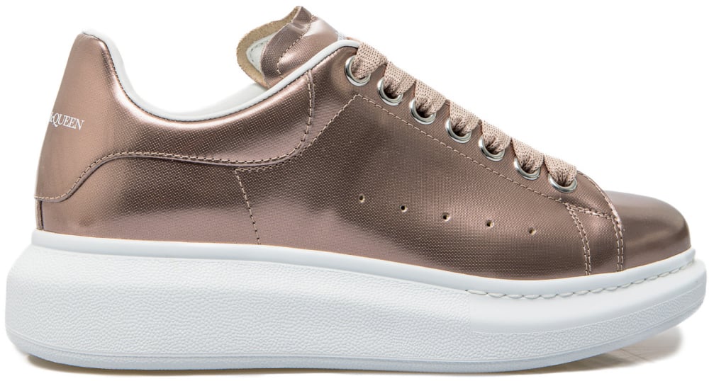 Alexander McQueen Larry Techy Oversized Lace-up Sneakers Beige