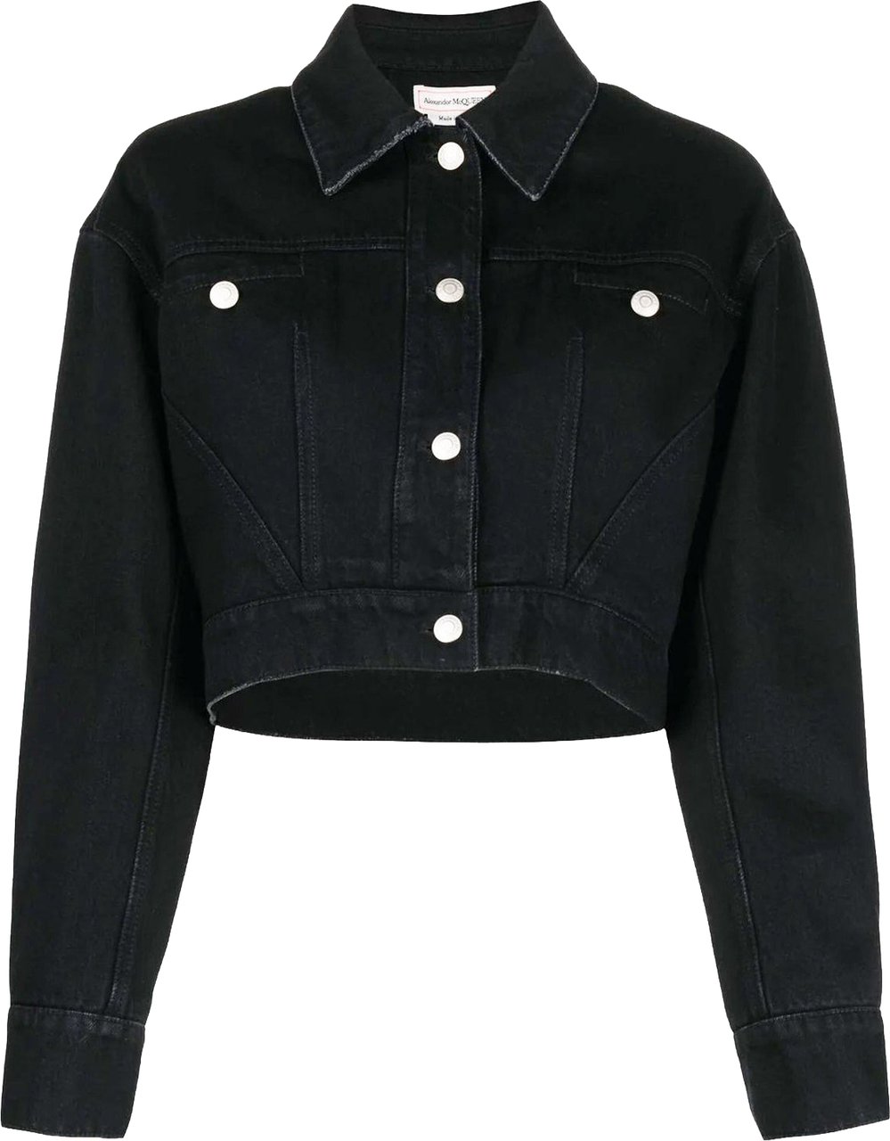 Alexander Mcqueen Denim Jacket Zwart