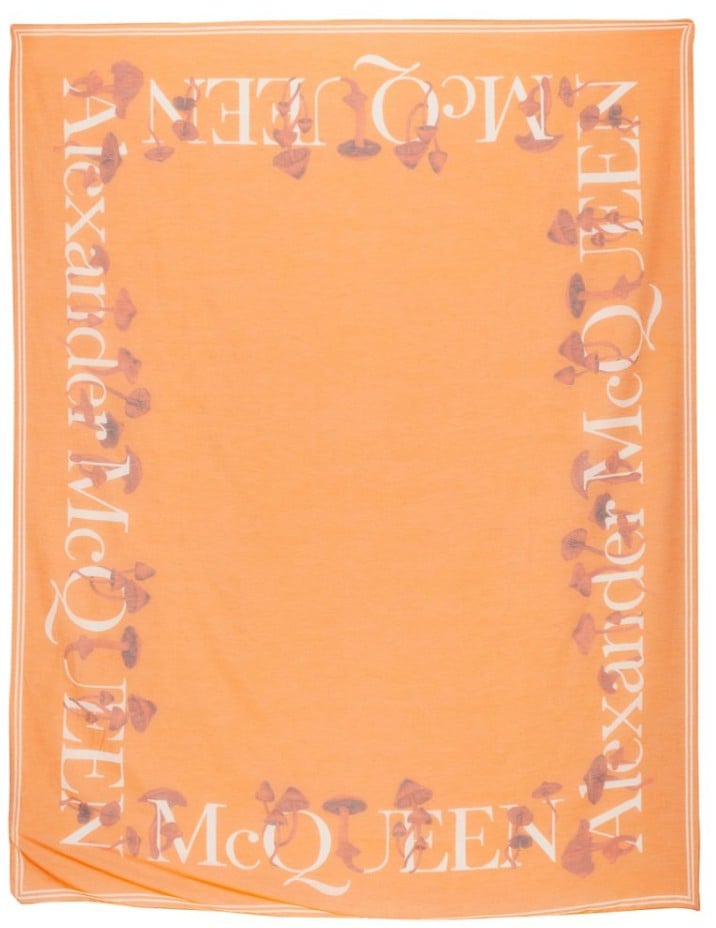 Alexander McQueen Mushroom Scarf Oranje