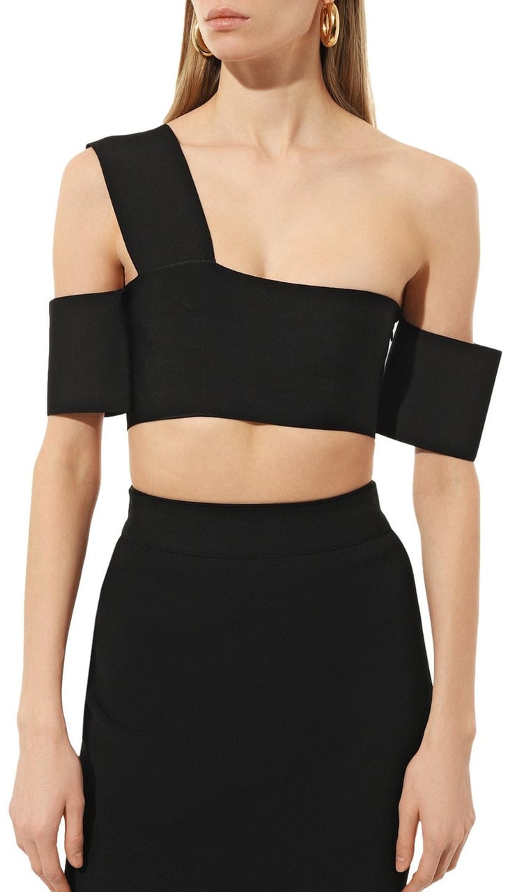 Alexander McQueen Bandage Top Zwart