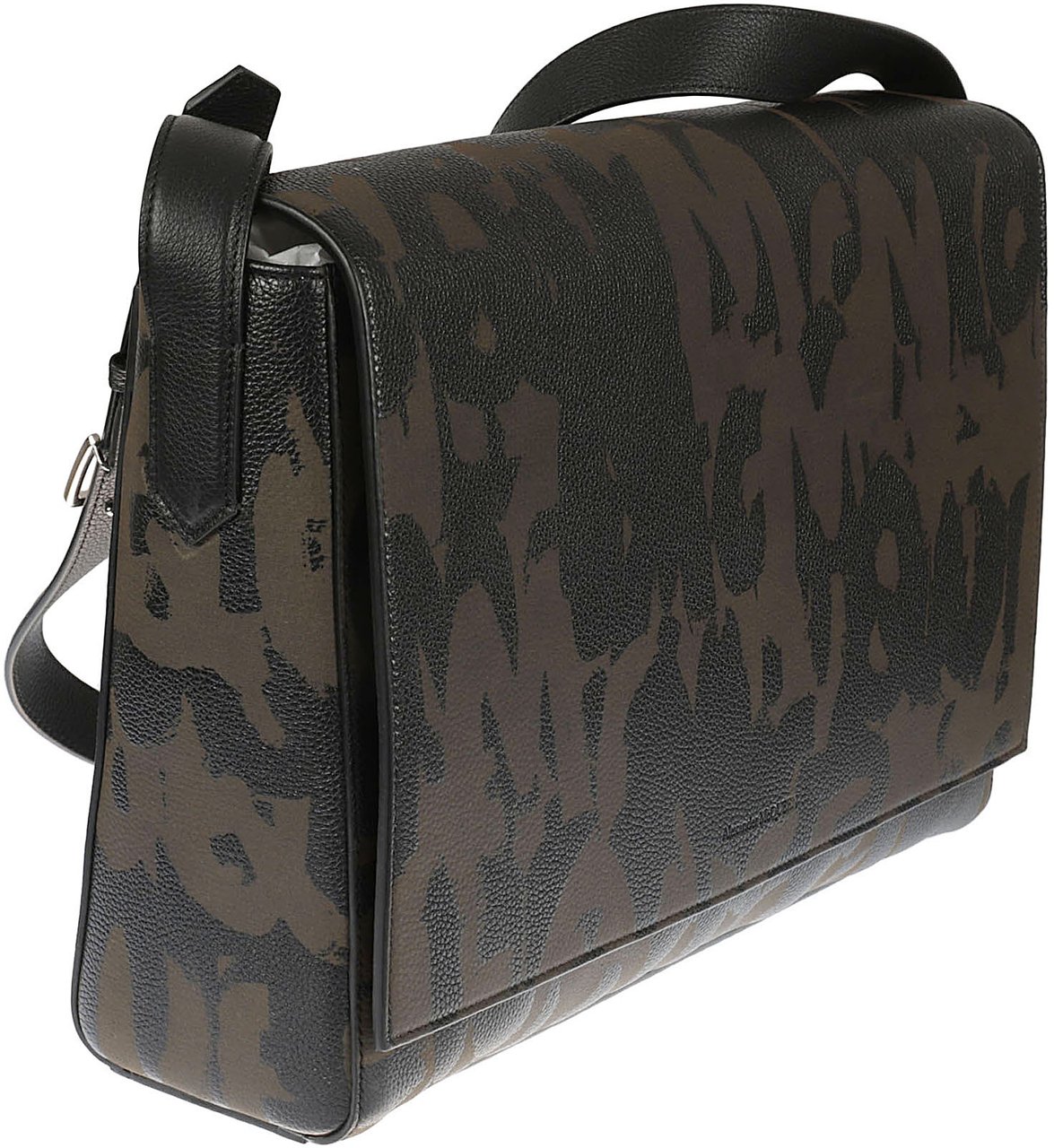 Alexander McQueen Textured Leather Bag Zwart