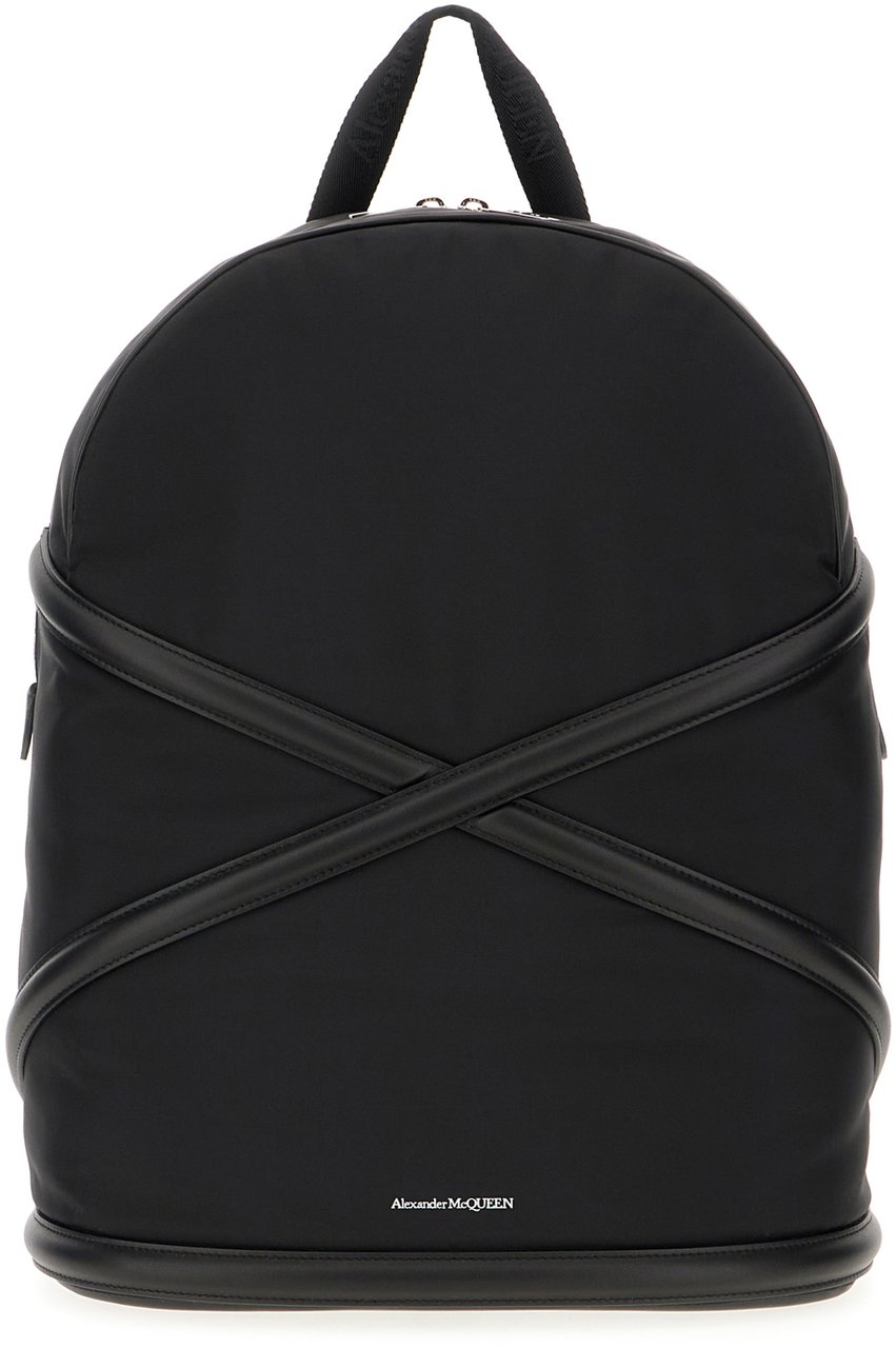 Alexander McQueen Alexander McQueen Black nylon Harness backpack Zwart